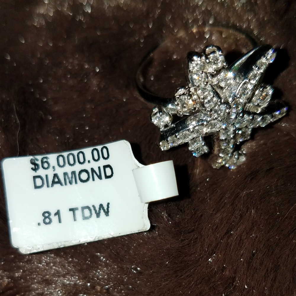 White Gold 18K - STARFISH Ring - Size 7